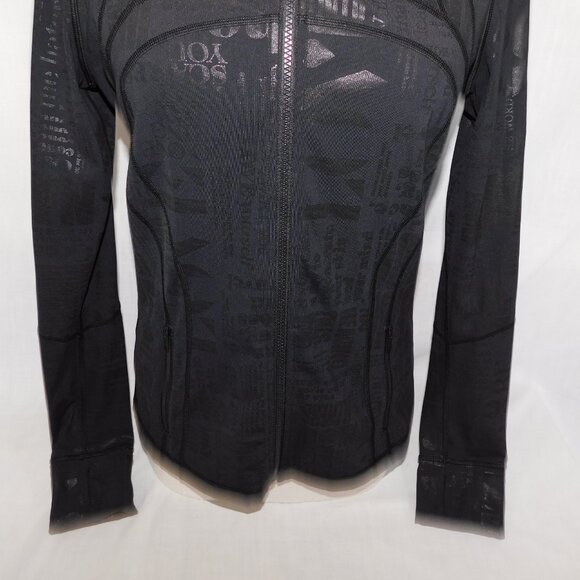 Lululemon Define Jacket Manifesto 20YR Spark Foil Shine Black Ltd Ed Womens 10 - Picture 3 of 14